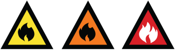 Fire warning symbols