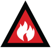 Emergency warning red triangle